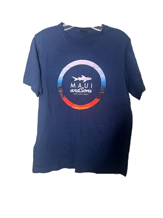 Mens Maui and Sons Classic Logo Short Sleeve T Shirt Size Medium
