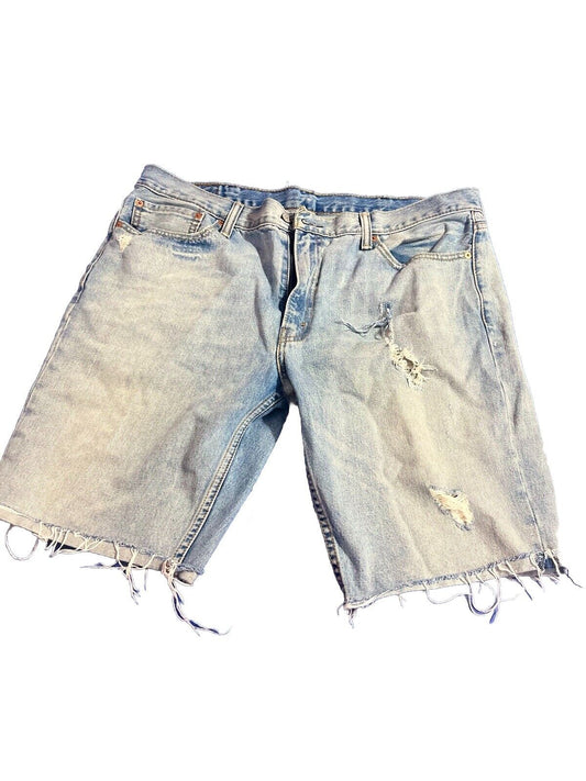 Levi's Blue Denim 511 Shorts (size 40x11), High Quality, Washed Torn Denim