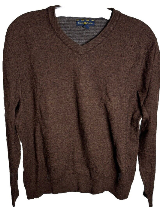 Club Room Sweater Mens Large V-Neck Long Sleeve Pullover Modern