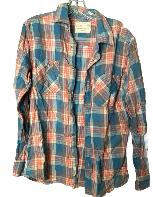 Weatherproof Plaid Long Sleeve Vented Shirt Men Size: Small