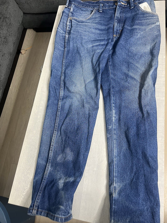 Rustler Jeans Mens Blue Regular Straight American Workwear Tag 34x30