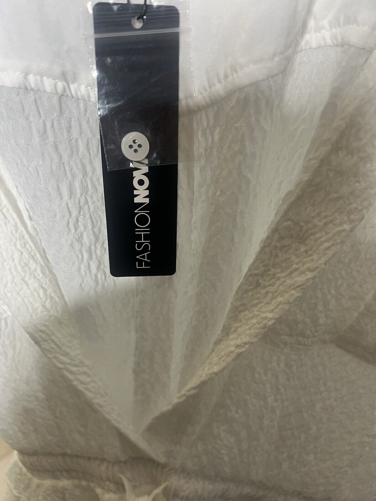 Fashion Nova White Knee Length Dress Women's Size 2X