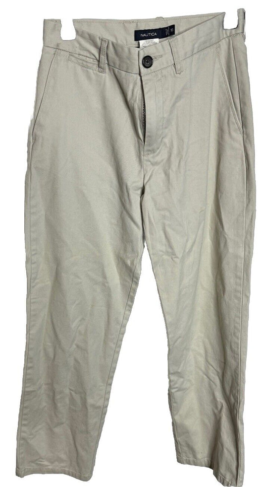 Nautica Womens Pants Size 16 High Rise Chino Cropped Stretch Cotton Blend