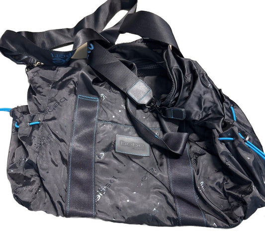 Bebe Black Weekend Travel Duffle Bag Black