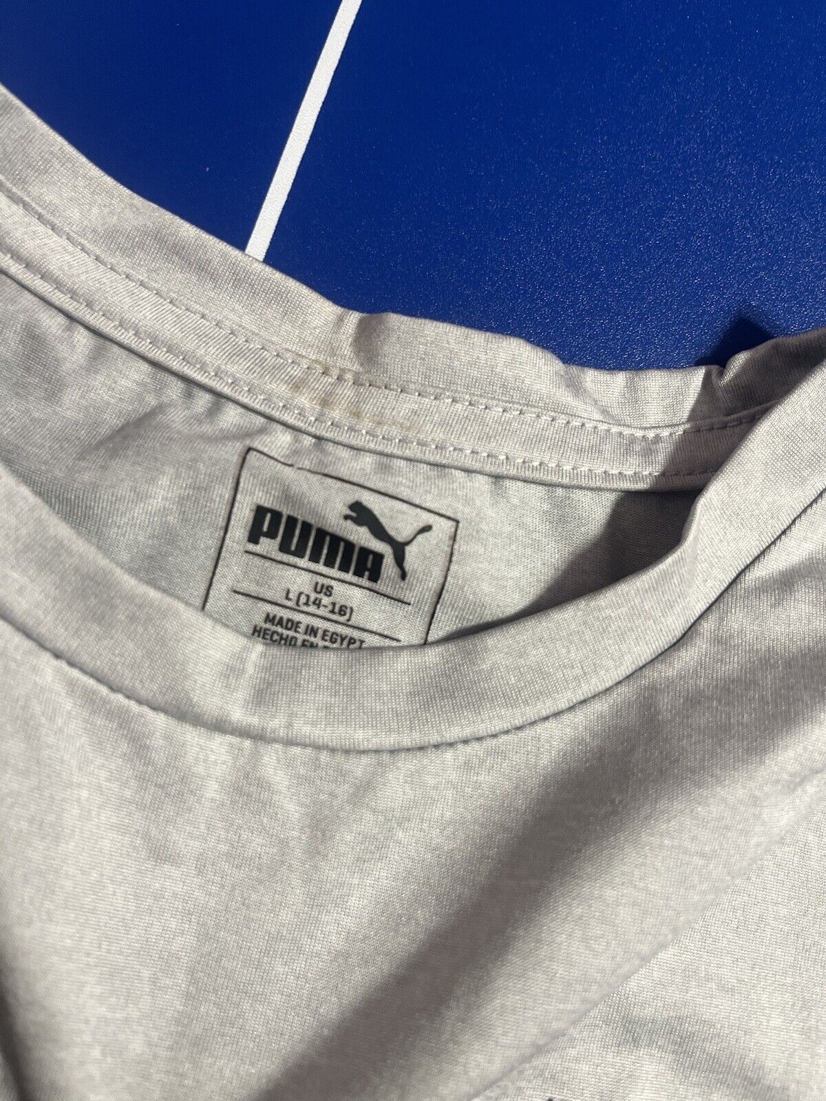 PUMA  White Boy Youth Large (14/16) Polyester Long Sleeve Shirt Stay Cool Summer