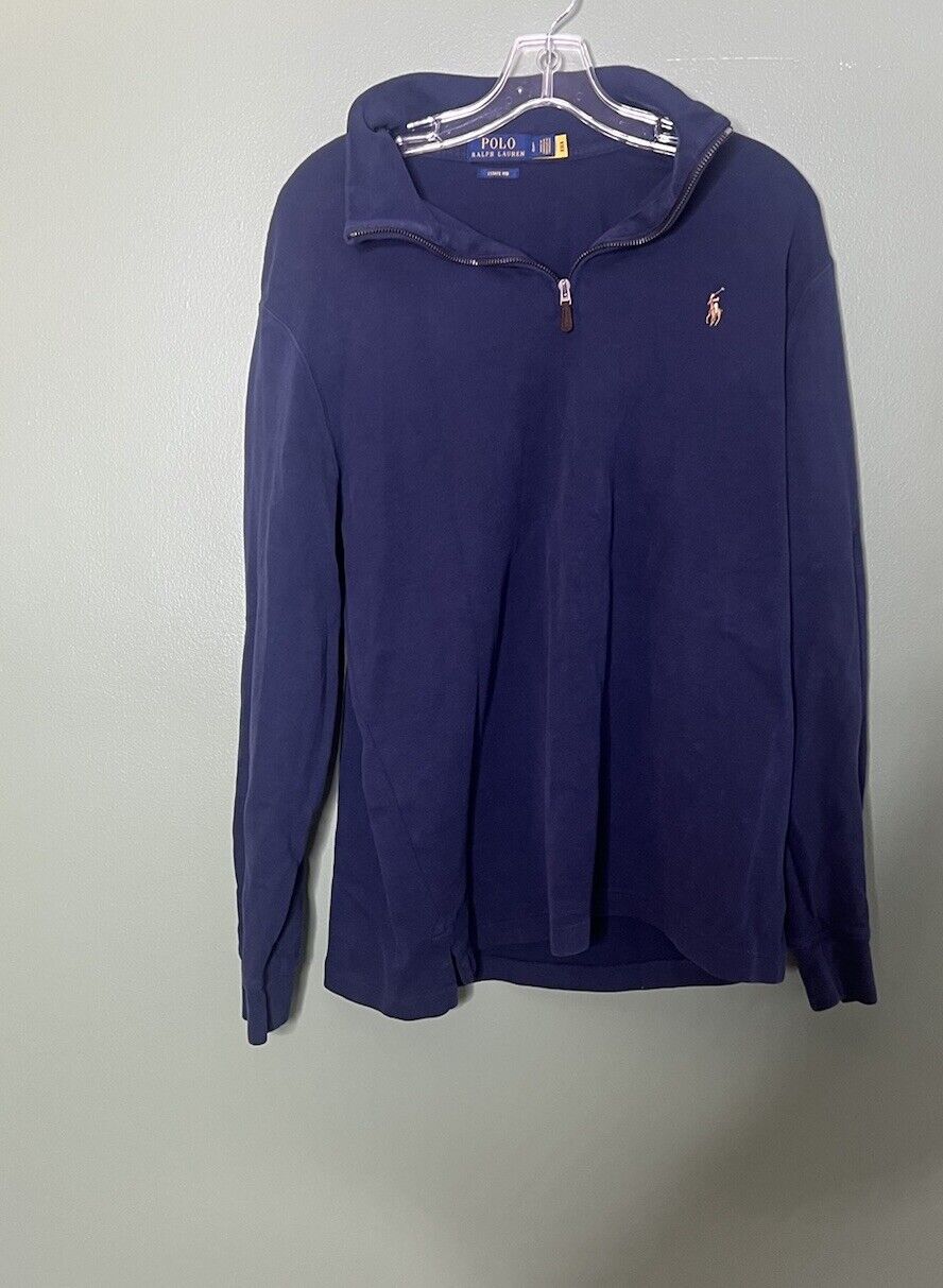 Polo Ralph Lauren Long Sleeve Polo Shirt Men’s L Large Blue (See Description)