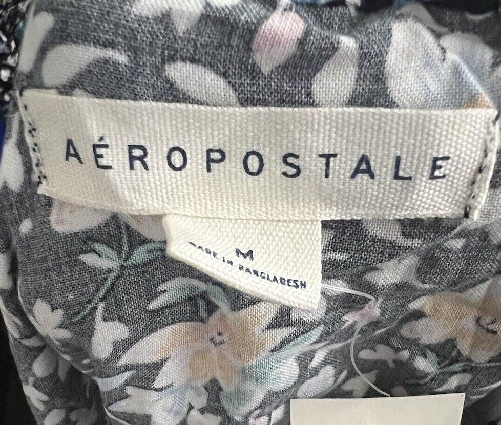 Aeropostale Dress Womens Medium Sleeves Floral
