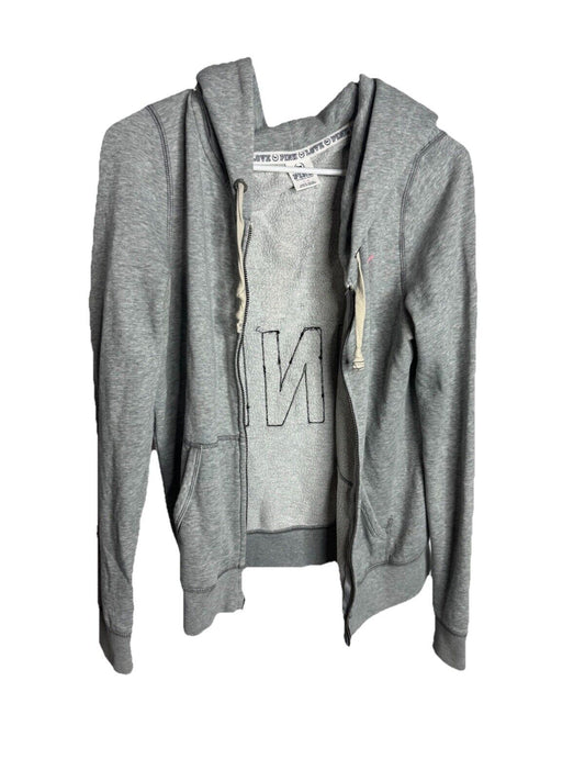 PINK Victoria's Secret Women Sweatshirt Large Full Zip Hoodie