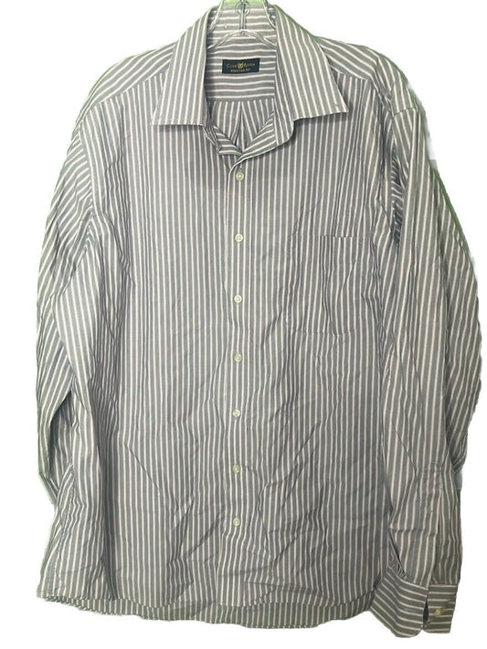 Club Room Men Wrinkle Resistant 17.5 36/37 Regular Fit Long Sleeve Button Shirt