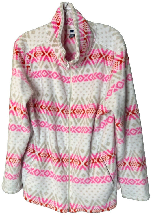 Old Navy Full Zip Fleece Lightweight Jacket For Women Size XL