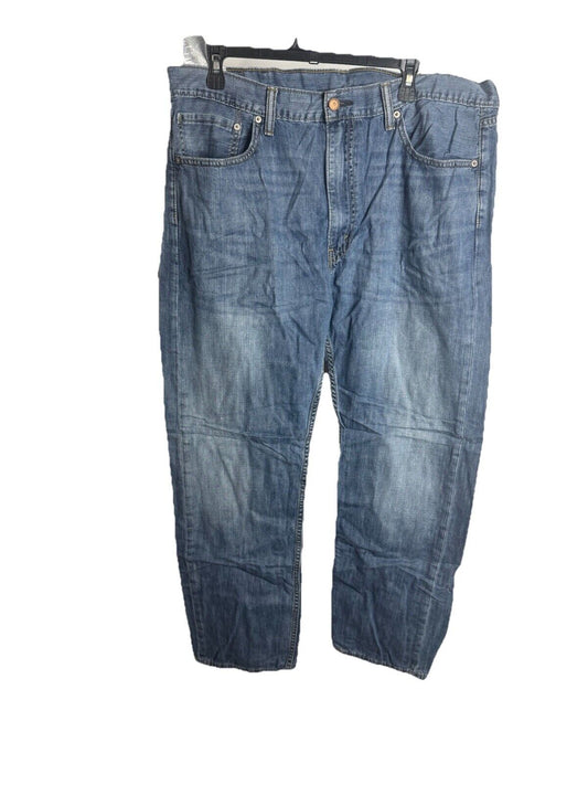 Levi's 505 Jeans Mens 38 X 32 Blue 100% Cotton Loose High-Rise Straight Leg