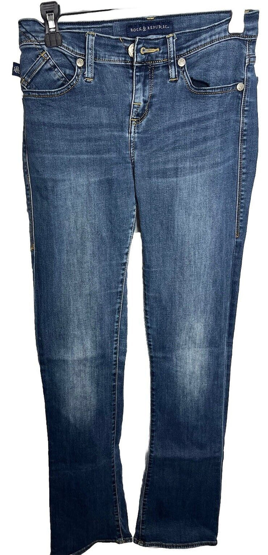Rock & Republic Skinny Womens Size 4M  Denim Blue Jeans