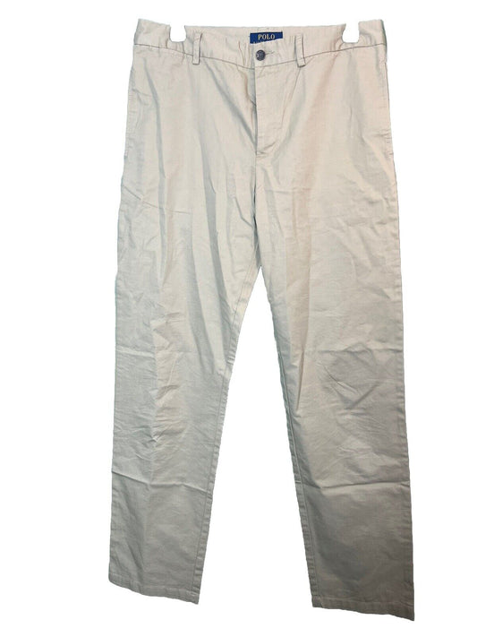 Polo Ralph Lauren Pants Boys Size 20 Beige Flat Front Chino Khakis