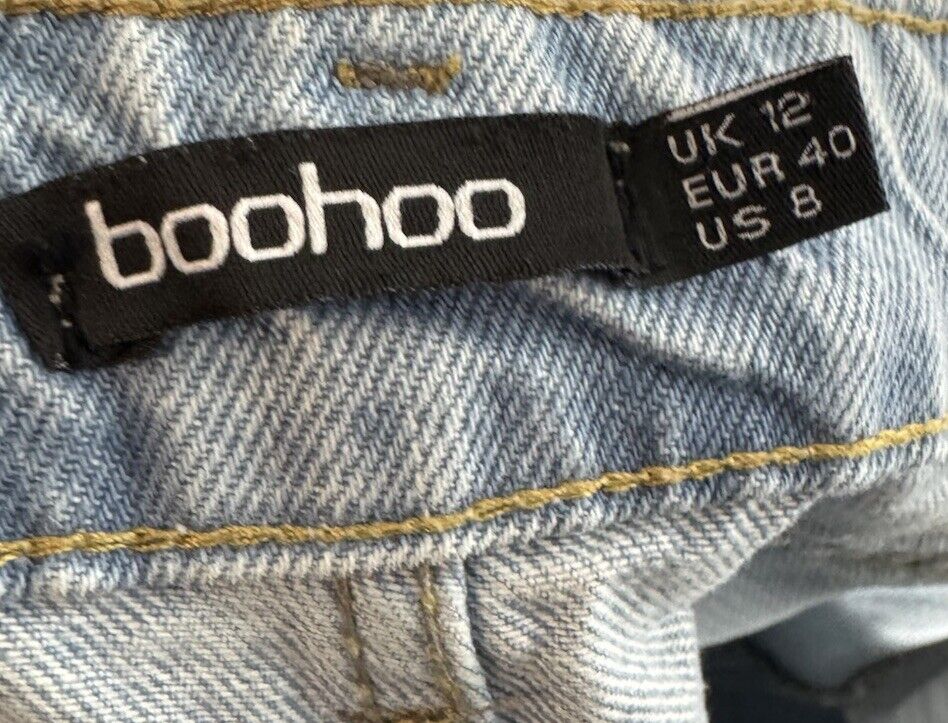 Boohoo Jeans Womens Denim Skinny Ankle Zip Size 8 Stretch Medium Wash