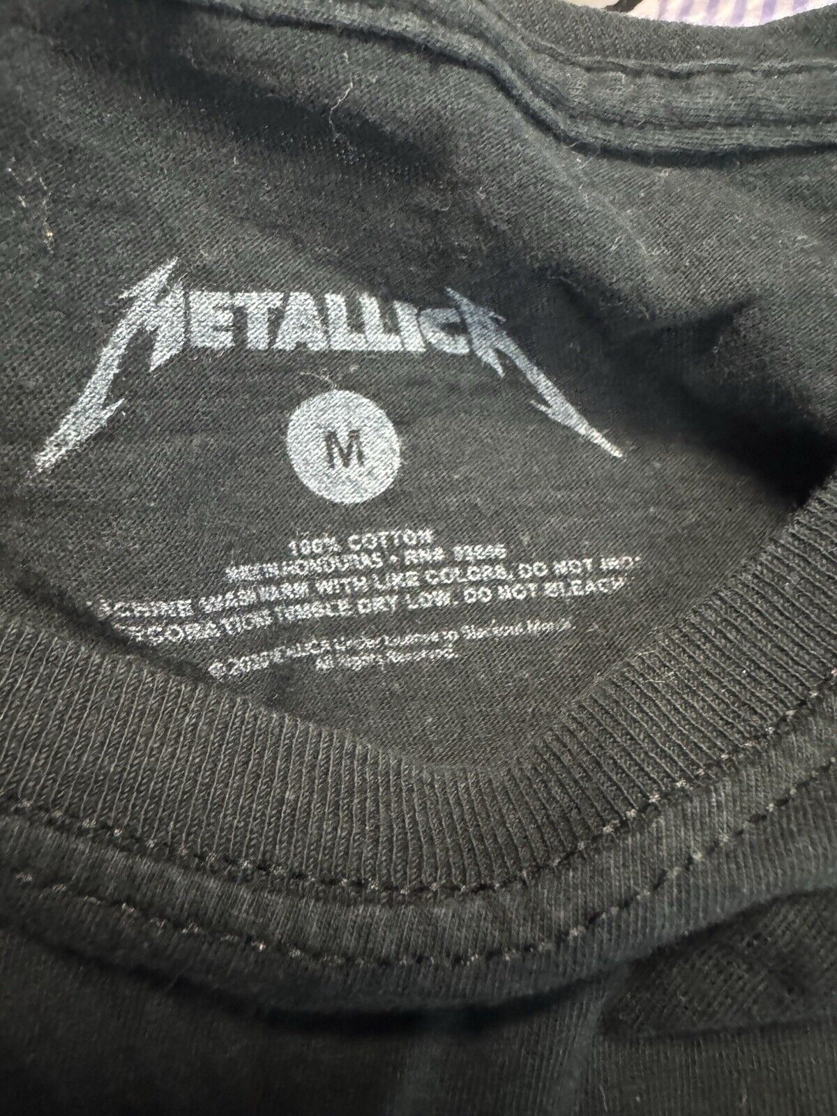 Metallica Size Medium T Shirt Limited Edition Black