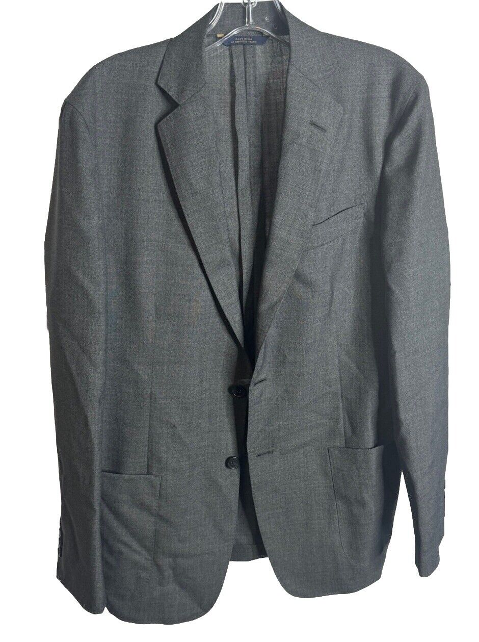 Men's BROOKS BROTHERS Taupe Cotton Blazer Suit Jacket Size 40Reg.