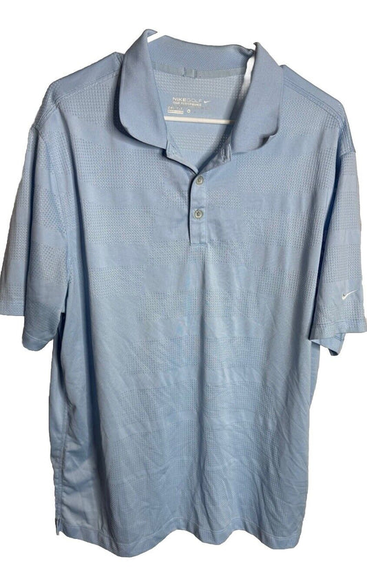 Nike Golf Shirt Mens XL Blue Short Sleeve Polo Tour Performance Dri-Fit