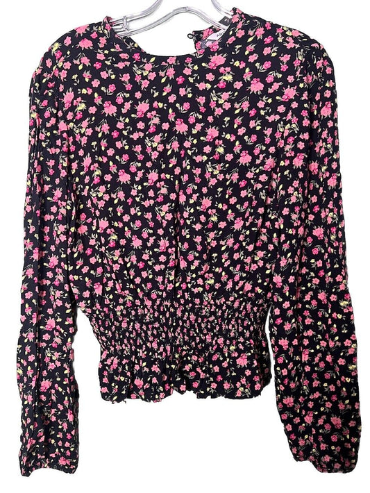 Arizona Jean Co Womens Floral Long Sleeves Size Medium