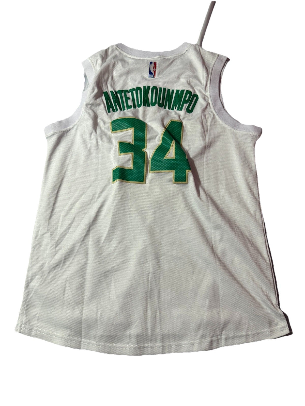NBA Adidas Milwaukee Bucks Mens Basketball Jersey L White Giannis Antetokounmpo