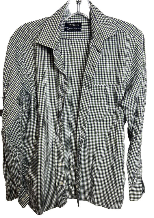 Van Heusen Studio Shirt Mens 15.5  Long Sleeve Button Down