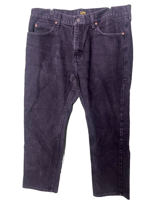 LEE Regular-Fit Stretch Straight-Leg Jeans Medium Blue Mens Size 38x29
