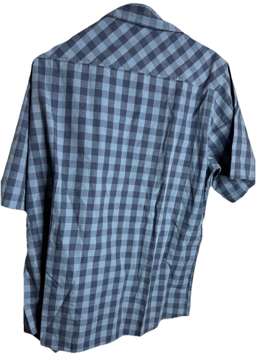 Men's Dickies Blue Short Sleeve Button Up Work Shirt W/ Pockets Size XL