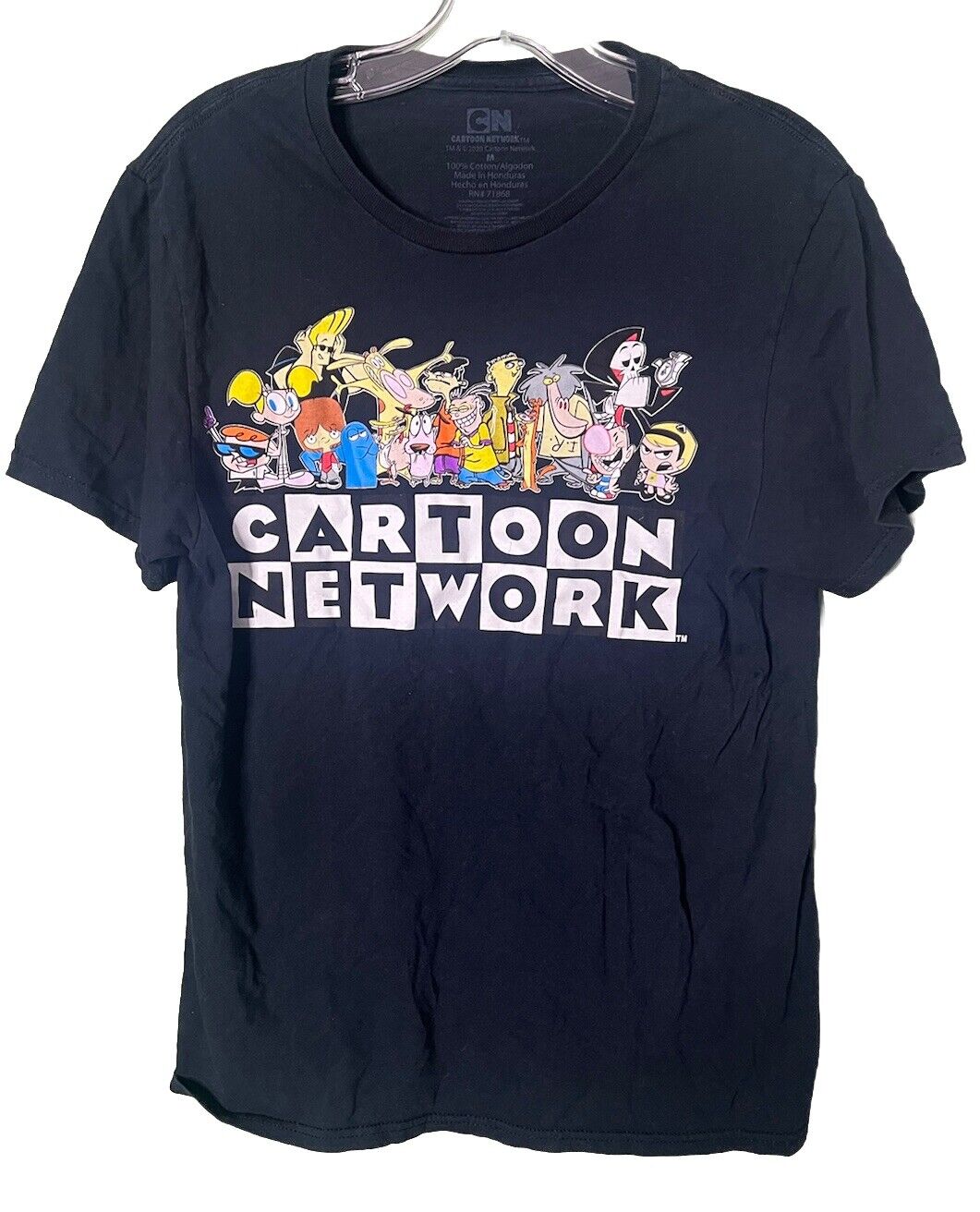 Cartoon Network Men's Medium Short Sleeve Crewneck Retro Graphic T Shirt Black
