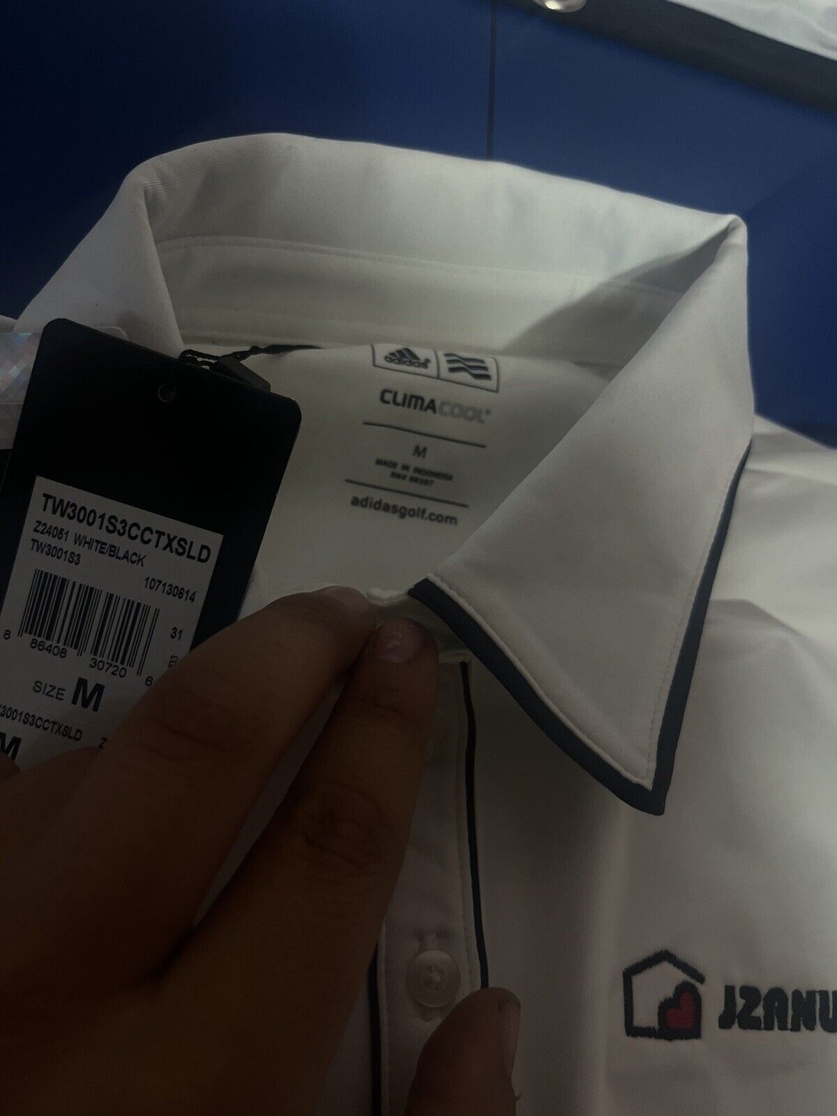 Adidas Women’s Golf Shirt, Size Medium, Clima Cool, White Shirt, High Quality