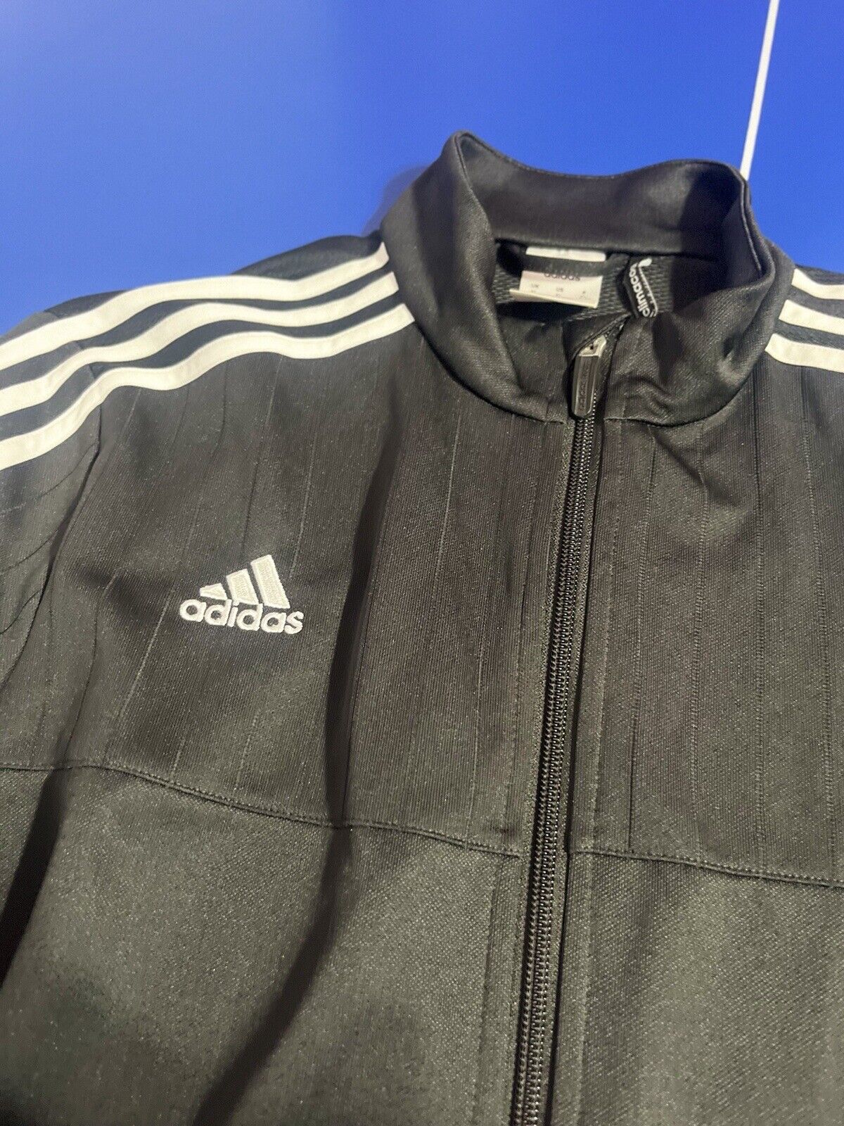 adidas Essentials 3-Stripe Track Jacket for Men, Size XL - Black/White,Rare Find