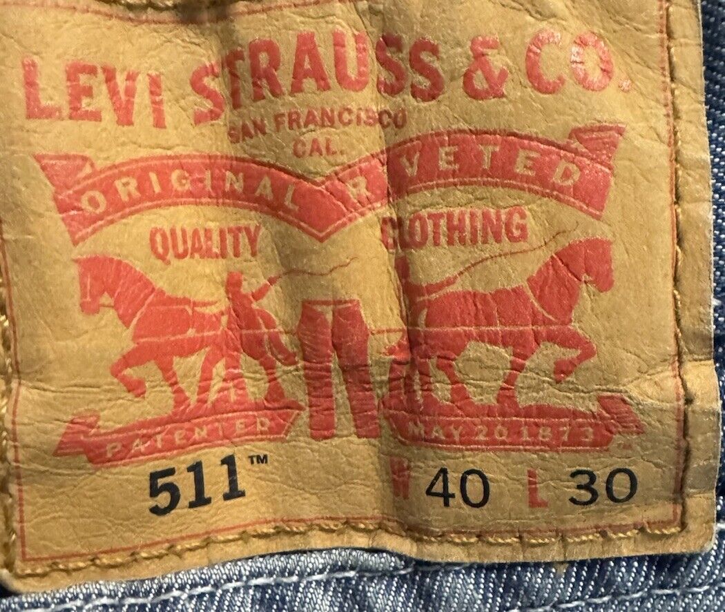 Levis 511 Mens Jeans Size 40x30* Denim Stretch Cotton Blend