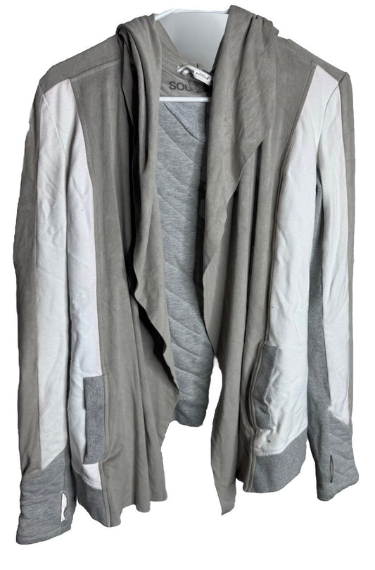 Soul Cycle Women's cardigan Logo Hoodie Gray Size XS