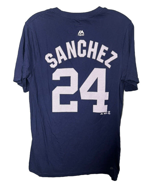 New York Yankees MLB Blue Majestic Gary Sanchez Shirt Mens XL