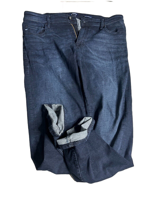 Chaps Jeans Mens 36x32 Blue 514 Slim Straight  Stretch Dark Denim