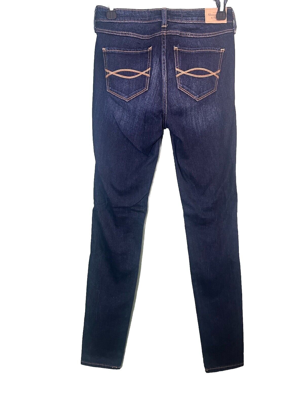 Abercrombie & Fitch Perfect Stretch Straight Jeans Women's 0 W25 Blue Low Rise
