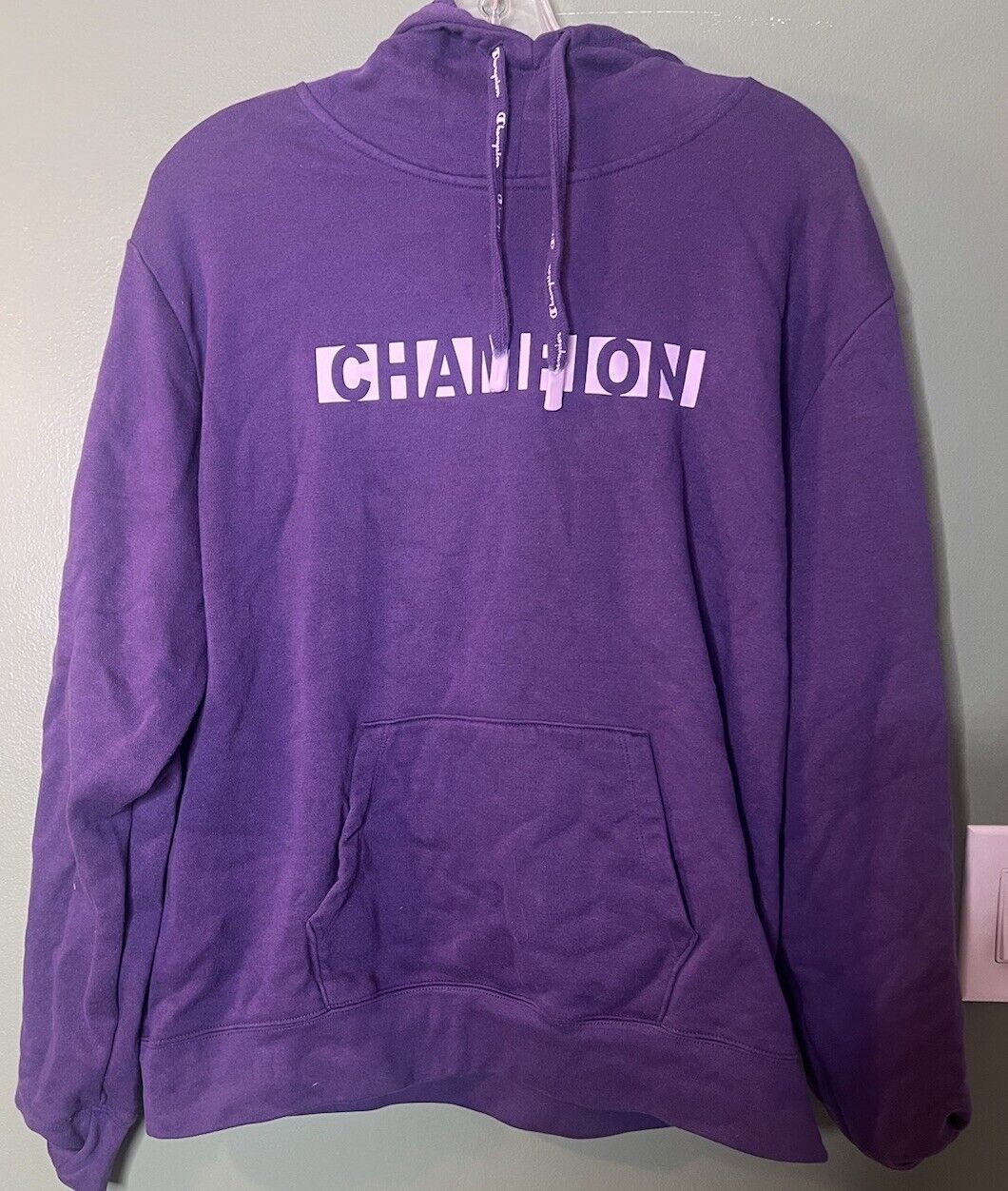 Champion Men's Lightweight Hoodie Stretch Pullover Logo Shirt Athletic Gym Wear