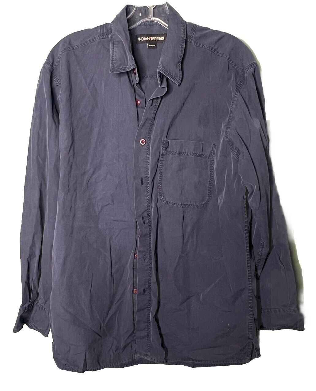 Indian Terrain Shirt Adult Medium Long Sleeve Cotton Mens