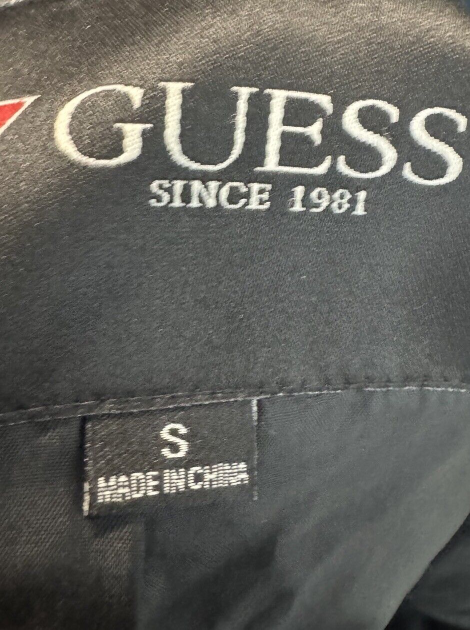 Guess Hooded Sleeveless Vest Full Zip Size Small