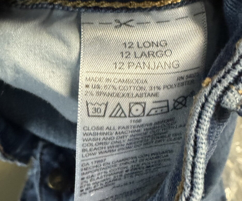 Old Navy The Dreamer Bootcut Jeans Women's Size 12 Long Blue Mid Rise 5-Pocket