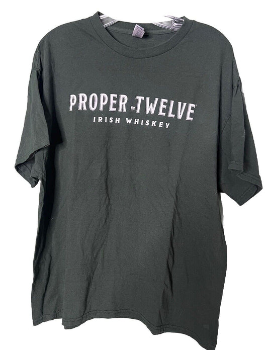 Proper No Twelve Irish Whiskey Green Short Sleeve T-Shirt Large XL