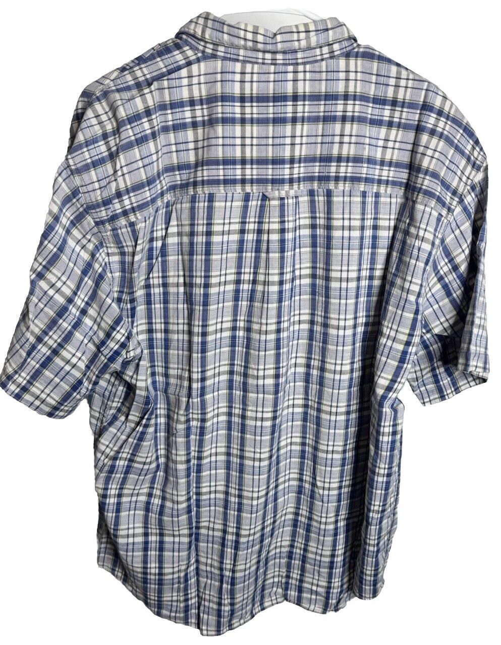 Eddie Bauer Shirt Mens XL Short Sleeve Lightweight Plaid Button Pockets