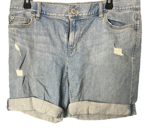 Ann Taylor Loft Women's Size 6 Original Shorts Blue Dark Denim Jean
