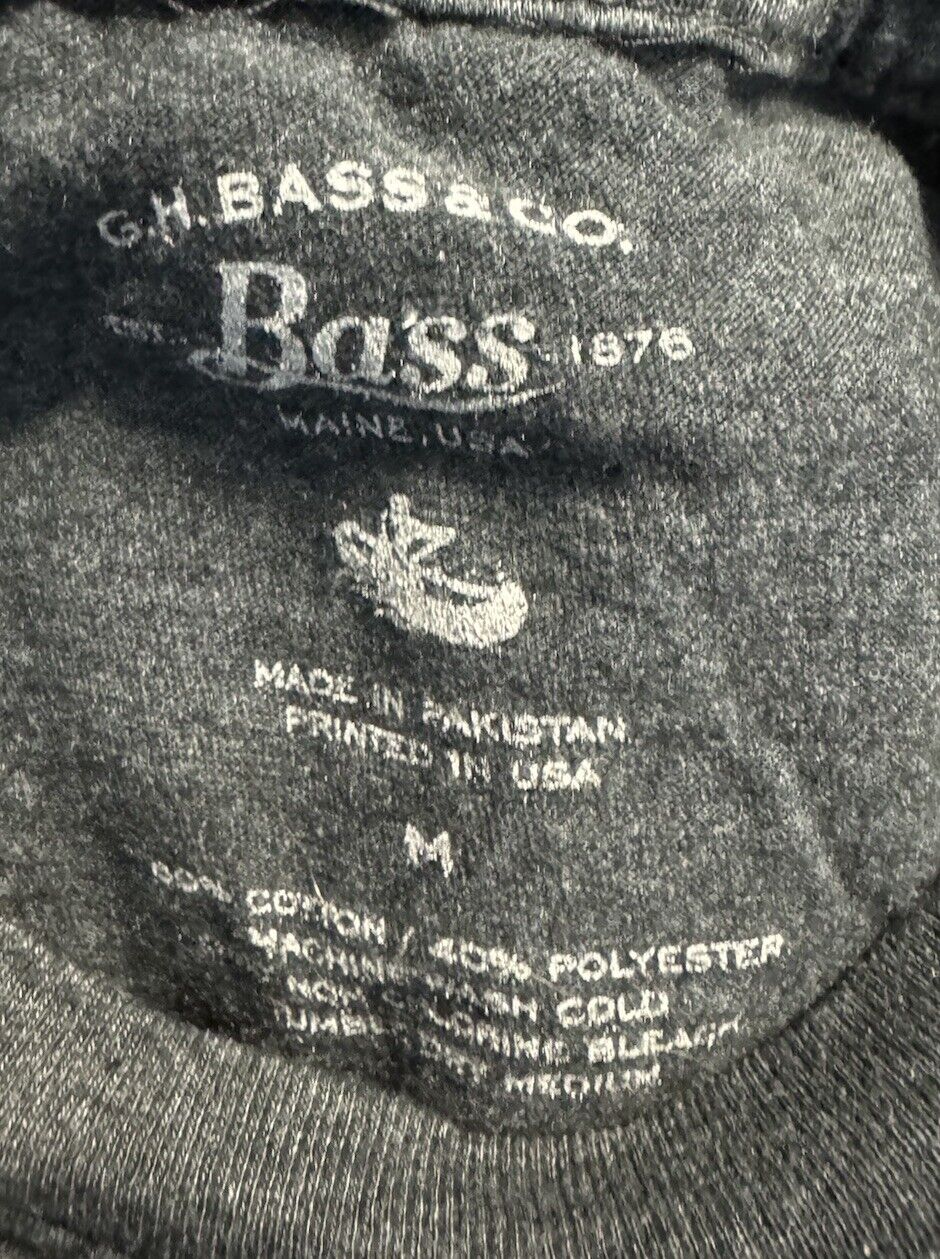 G.H. Bass & Co Gray Long Sleeve Cotton Blend T-Shirt Men's Medium