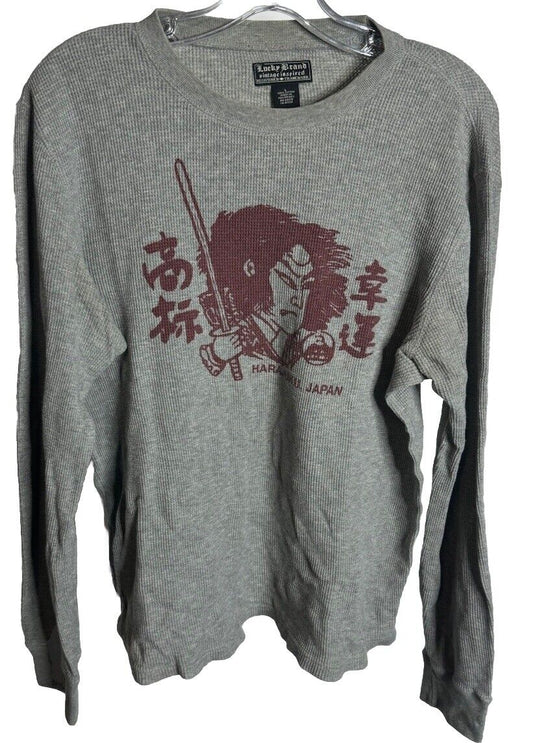 LUCKY BRAND LONG SLEEVE SHIRT (GRAY Large