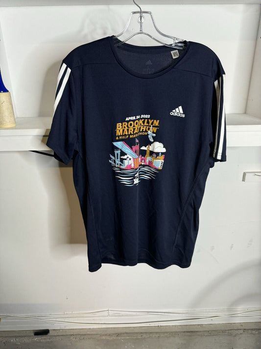 Adidas Aeroready Brooklyn Marathon & Half Marathon Running Shirt Size Large