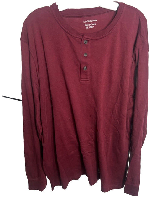 Mens Croft & Barrow Long Sleeve 3 Button Henleys Size XL