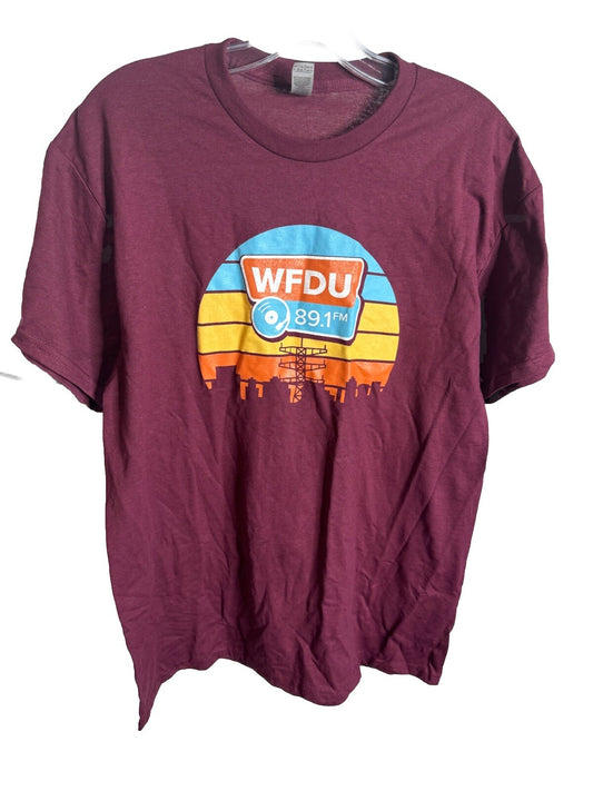 WFDU 89.1 Teaneck New Jersey College Radio Red T-Shirt Large