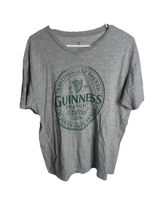 Guinness Logo T-Shirt  Graphic GRAY MENS Size Large