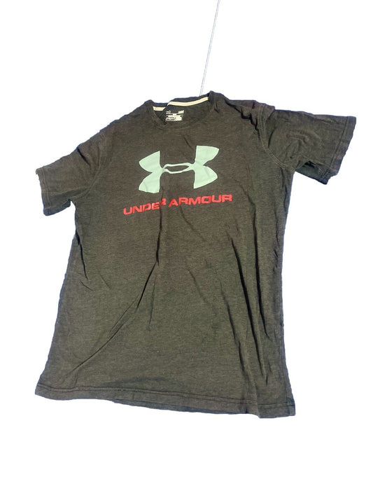 Under Armour Shirt Gray Crewneck T Shirt Cotton  Short Sleeve Mens Size Large