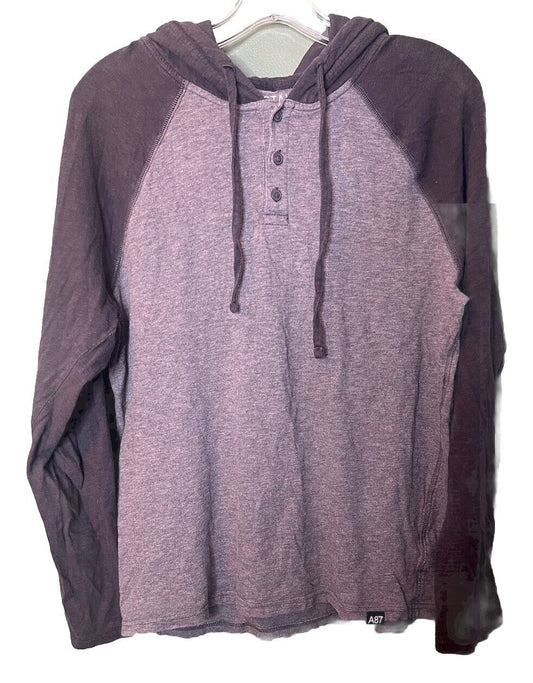 Aeropostale Hoodie Size Large Gray Pullover Hooded Light Weight