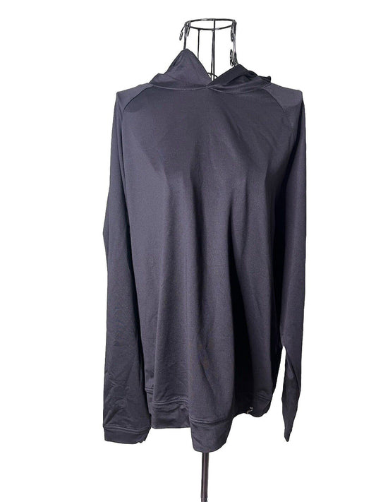 Kenneth Cole Shirt Mens Medium Black Long Sleeve With Hood